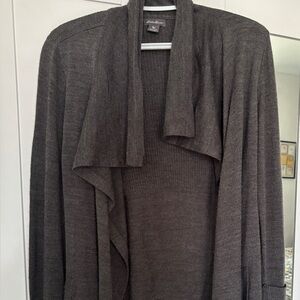 Eddie Bauer Charcoal Women's Waterfall Drape Cardigan